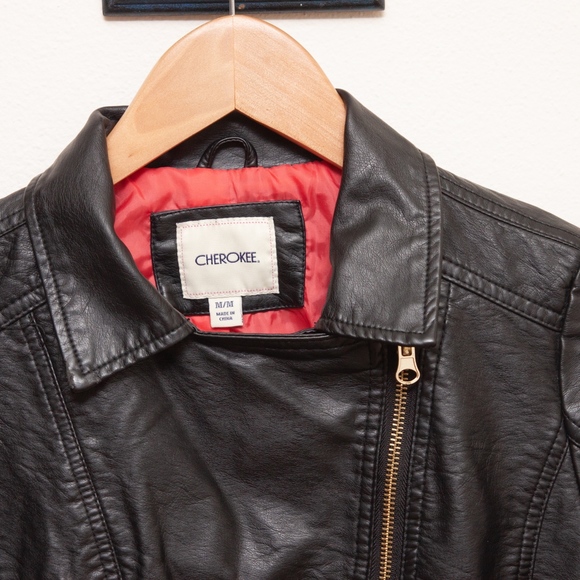 Girls Faux Leather Jacket - Picture 2 of 5